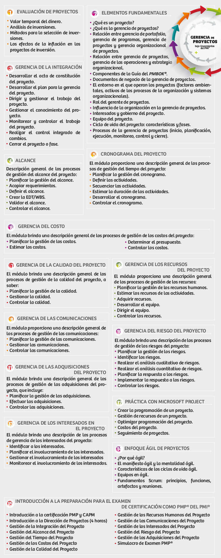 Diplomado En Gerencia De Proyectos Bajo Lineamientos Del Pmi